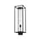 Z-Lite Dunbroch 1 Light Outdoor Post Mount Fixture, Black & Clear 584PHBS-BK - alternate 1
